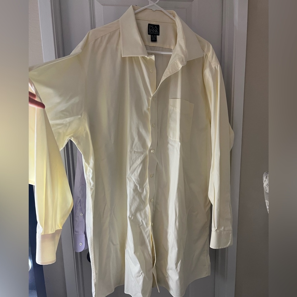 Jos. A. Bank Yellow Traveler's Collection Shirt